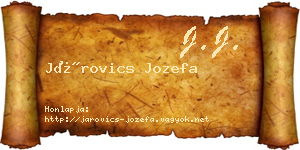 Járovics Jozefa névjegykártya