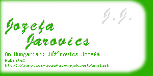 jozefa jarovics business card
